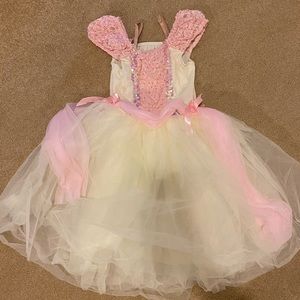 Girl’s Dance Dress Tulle Skirt Pink Sparkly Princess Design